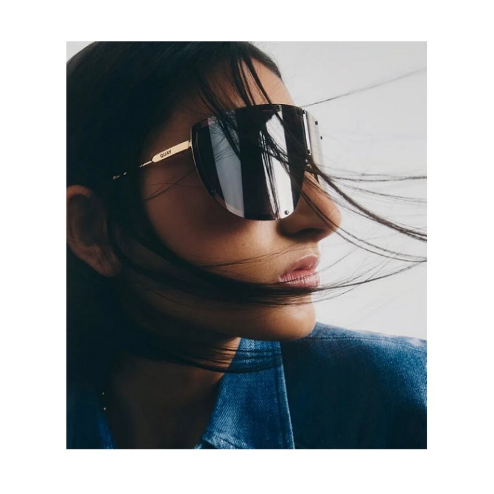 Quay Australia On Set Oversized Shield Sunglasses